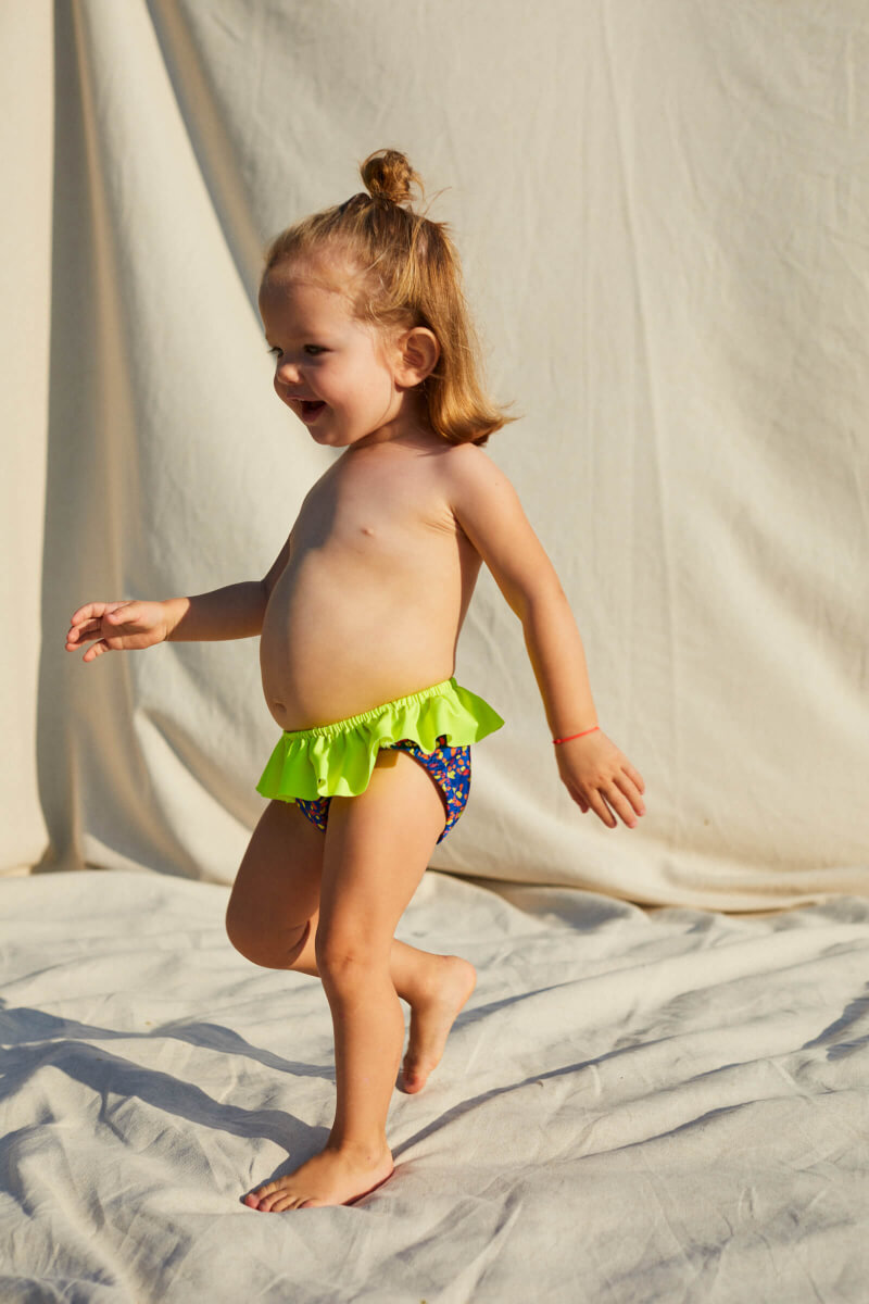 baby girl wearing a Graffiti bikini bottom