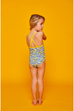 girls wearing a one-piece swimsuit Camouflage GILI'S x BENSIMON